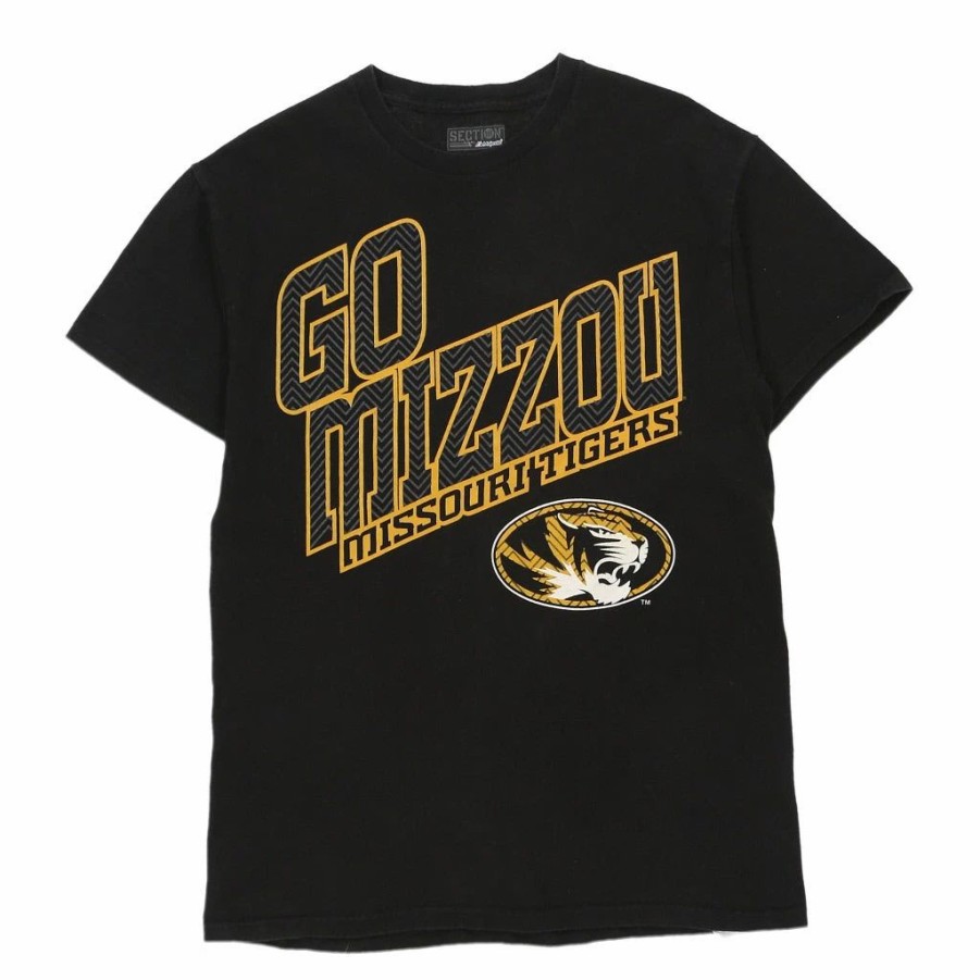 Vintage T-Shirts * | Vintage Missouri Tigers Majestic T-Shirt Medium Black Cotton