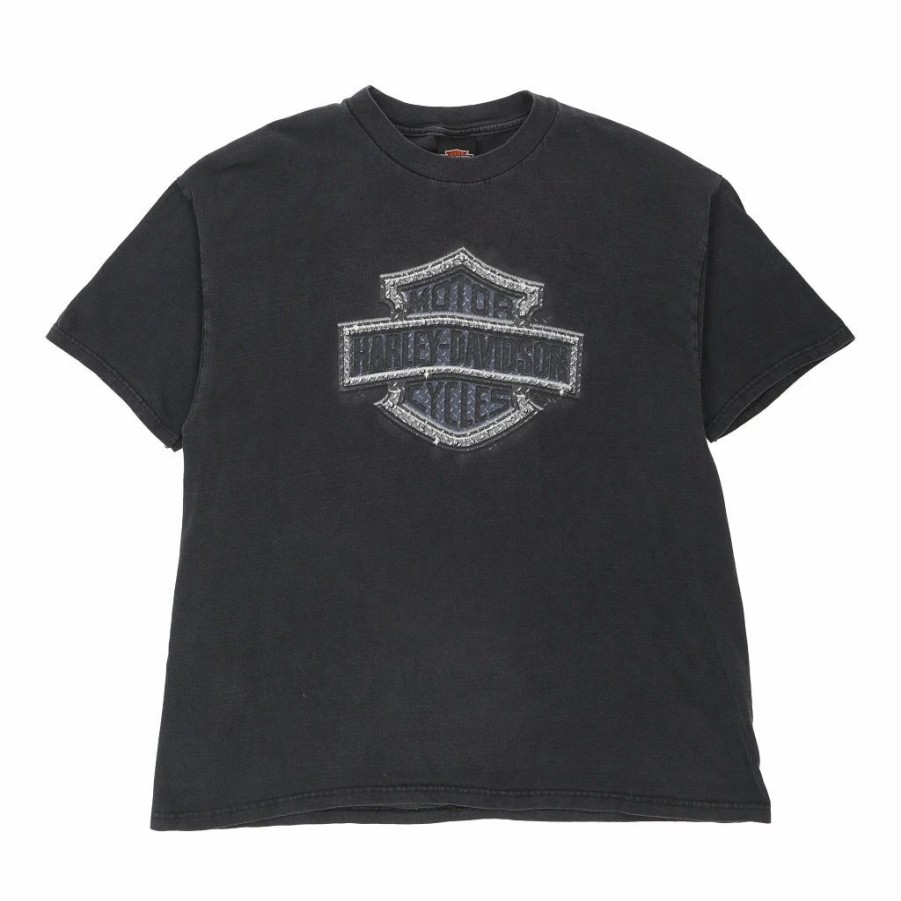 Vintage T-Shirts * | Vintage Harley Davidson T-Shirt Xl Black Cotton