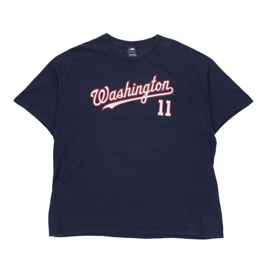 Vintage T-Shirts * | Vintage Washington Nationals Mlb T-Shirt 2Xl Navy Cotton