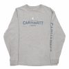 Vintage T-Shirts * | Vintage Carhartt Long Sleeve T-Shirt Medium Grey Cotton