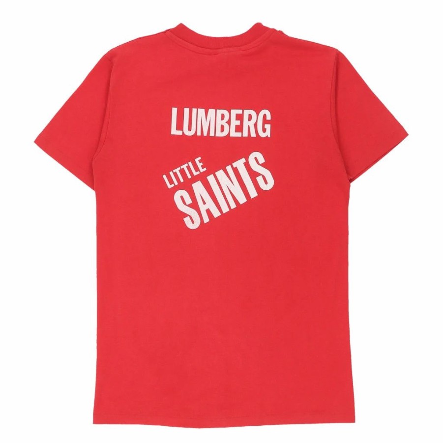 Vintage T-Shirts * | Vintage Lumberg Little Saints Hanes T-Shirt Medium Red Cotton