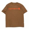 Vintage T-Shirts * | Vintage Carhartt T-Shirt Medium Brown Cotton