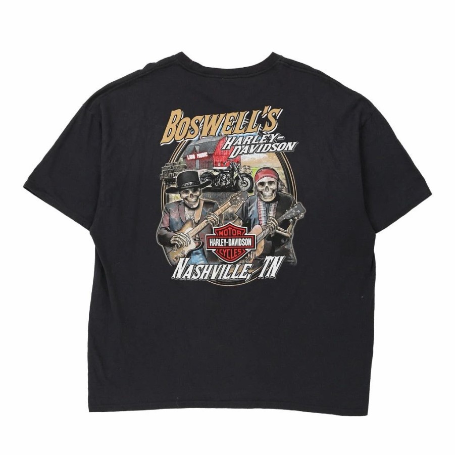 Vintage T-Shirts * | Pre-Loved Nashville Tv, 2014 Harley Davidson T-Shirt 3Xl Black Cotton