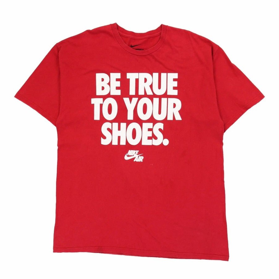 Vintage T-Shirts * | Vintage Nike T-Shirt Xl Red Cotton