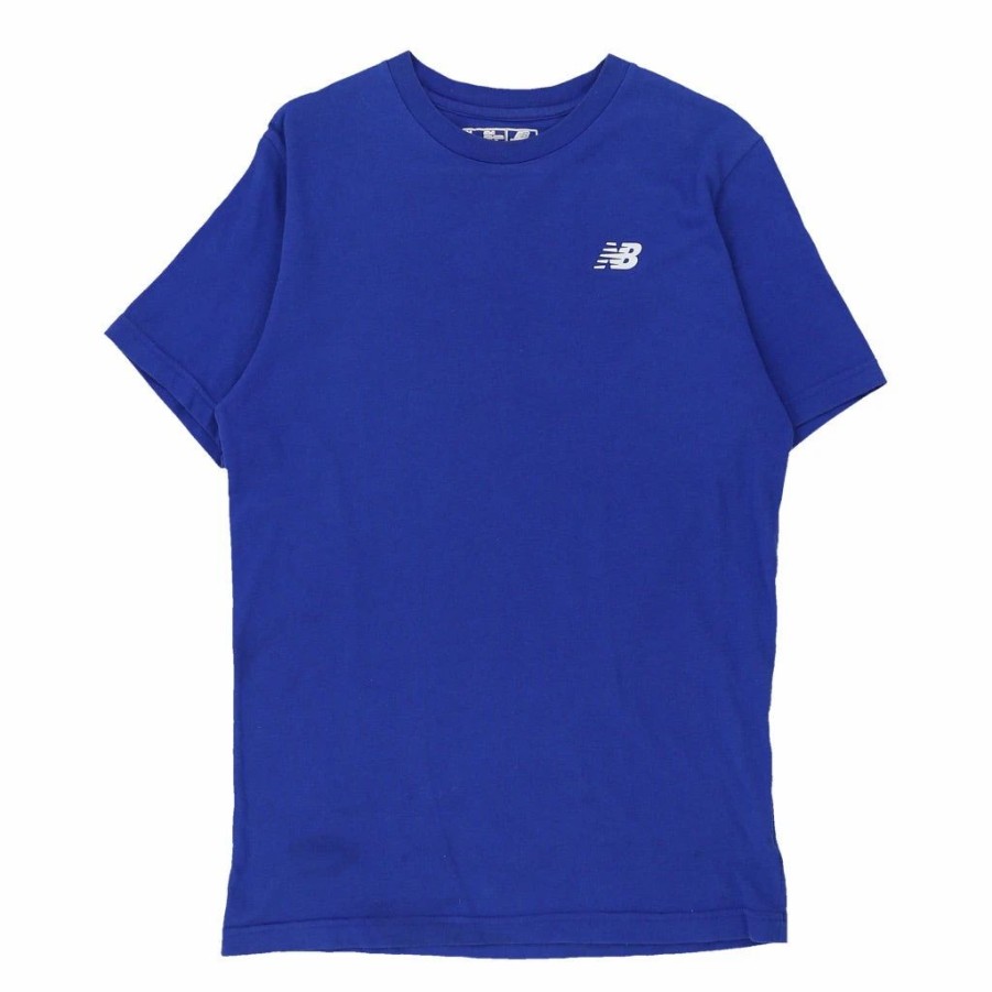 Vintage T-Shirts * | Vintage New Balance T-Shirt Small Blue Cotton