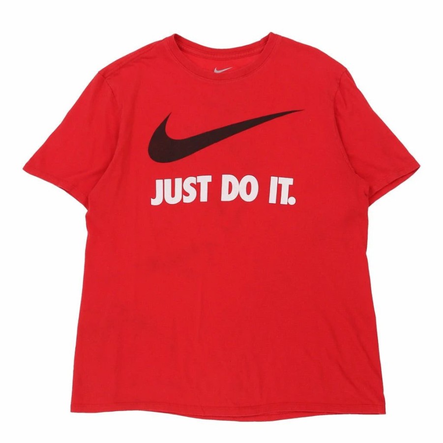 Vintage T-Shirts * | Vintage Nike T-Shirt Large Red Cotton