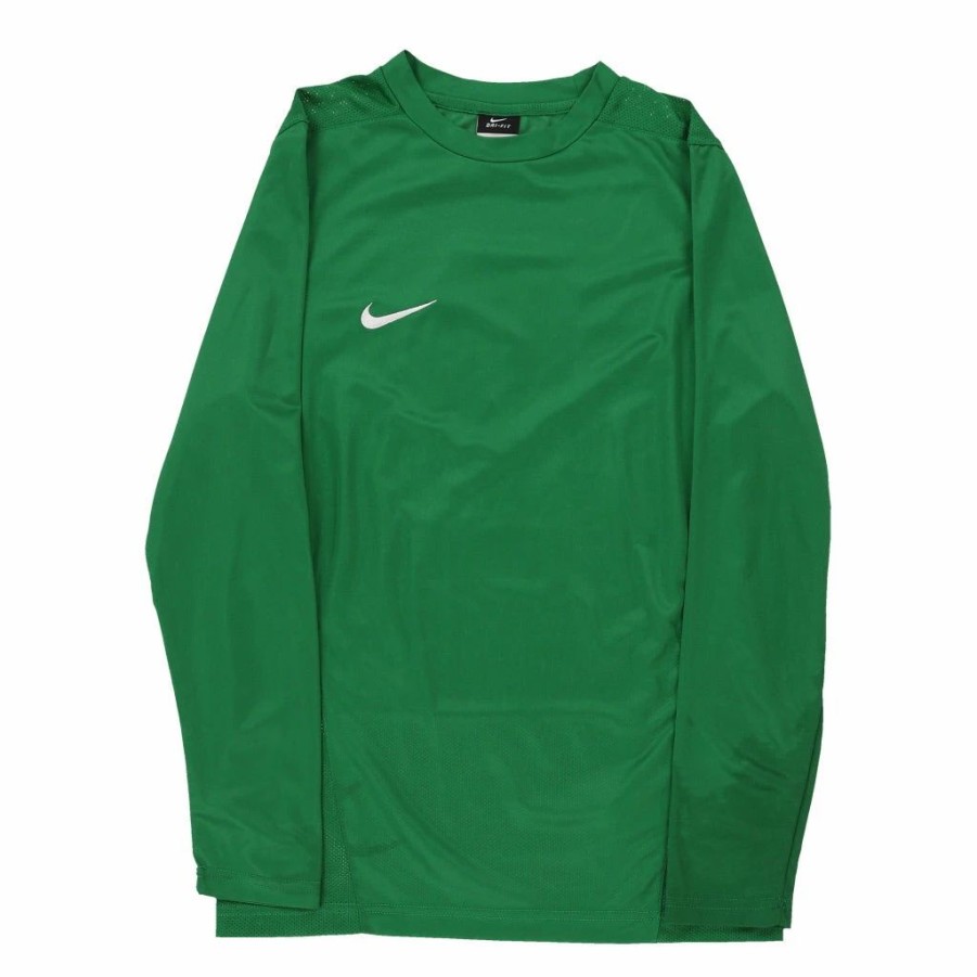 Vintage T-Shirts * | Vintage Nike Long Sleeve T-Shirt Xs Green Polyester