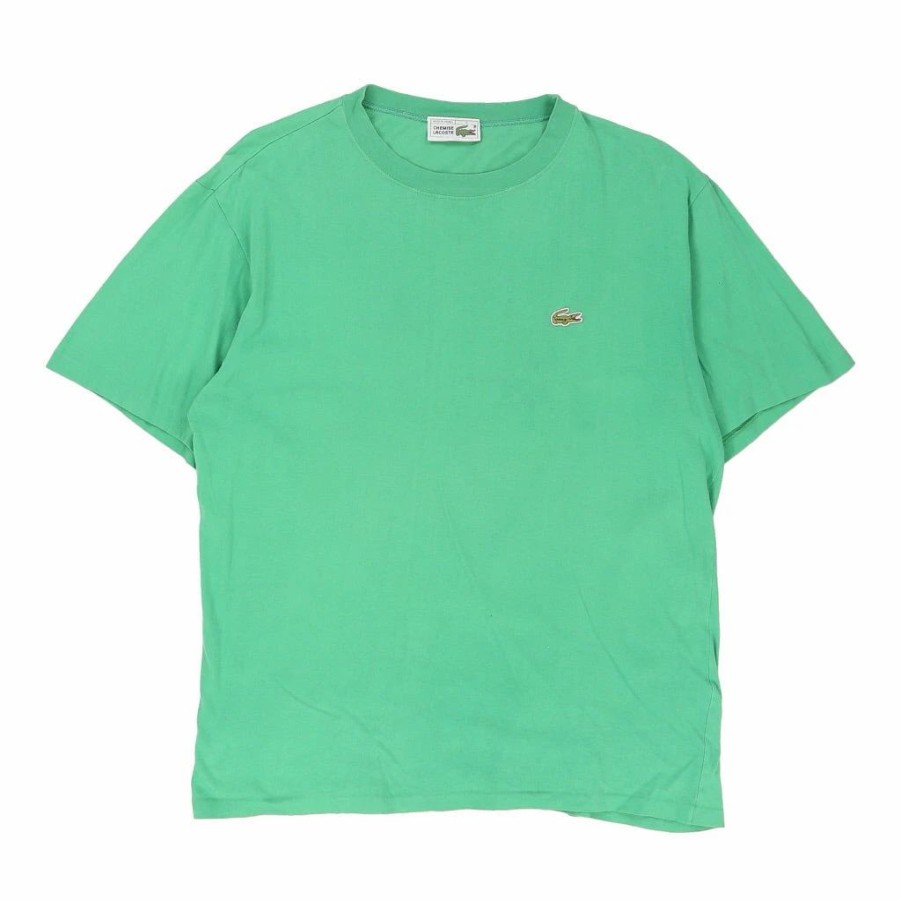 Vintage T-Shirts * | Vintage Lacoste T-Shirt Medium Green Cotton