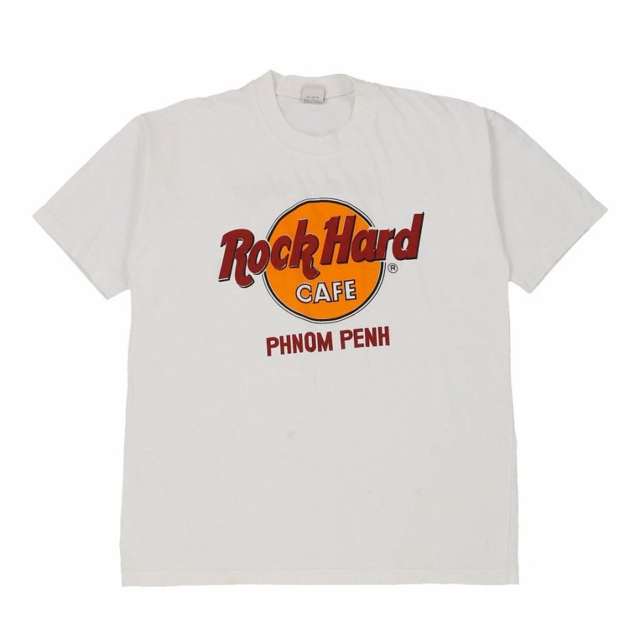 Vintage T-Shirts * | Vintage Rock Hard Cafe Colour T-Shirt Small White Cotton