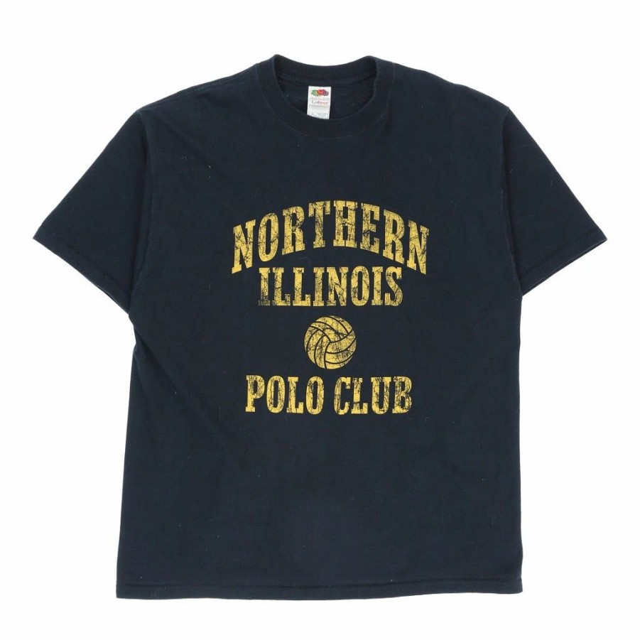 Vintage T-Shirts * | Vintage Northern Illinois Polo Club Fruit Of The Loom T-Shirt Xl Navy Cotton