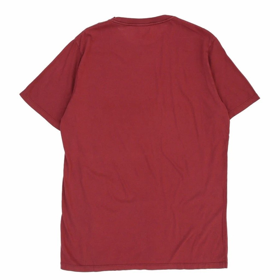 Vintage T-Shirts * | Vintage Napapijri T-Shirt Xl Burgundy Cotton