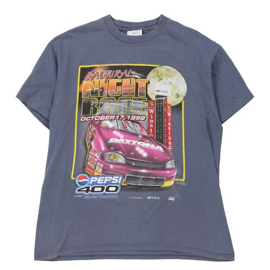 Vintage T-Shirts * | Vintage Inaugural Night Race 1998 Competitors View T-Shirt Large Blue Cotton