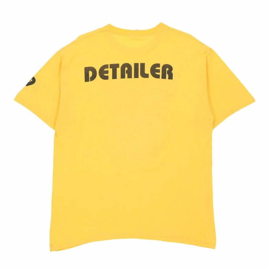 Vintage T-Shirts * | Vintage Gildan T-Shirt Large Yellow Cotton