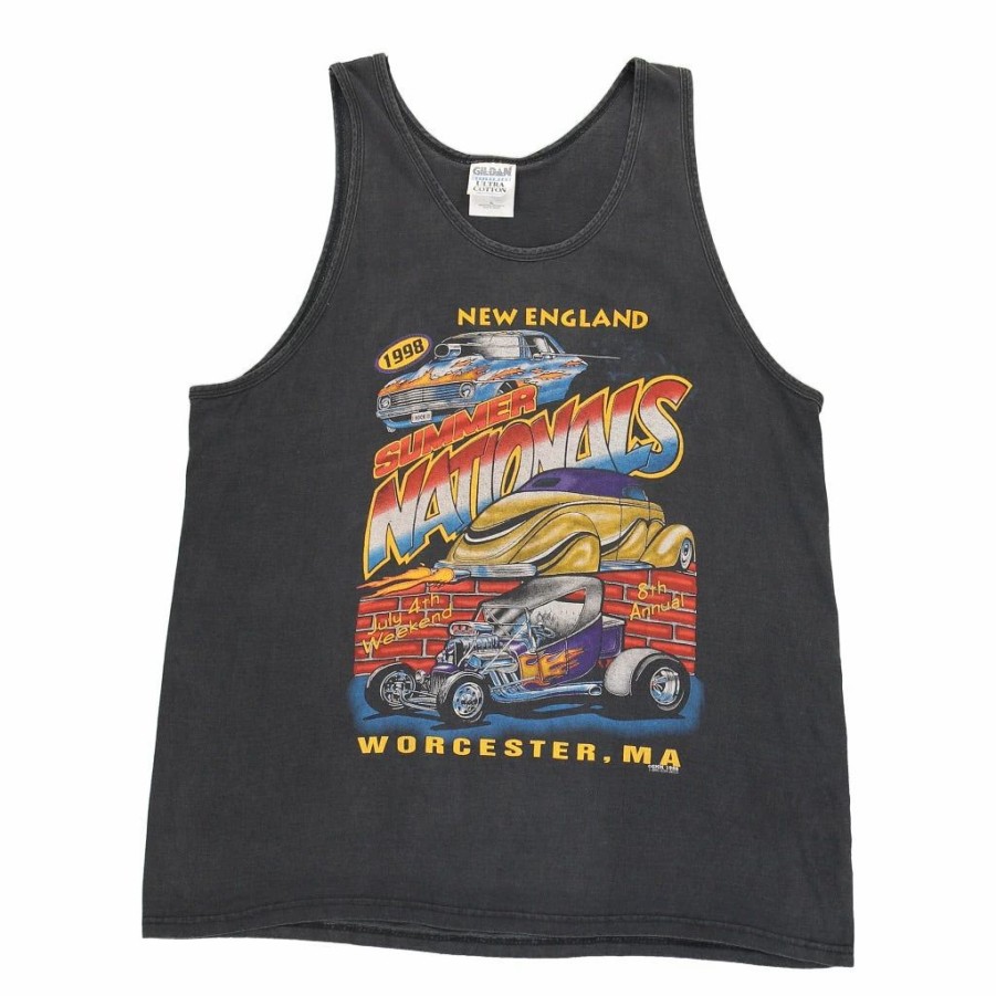 Vintage T-Shirts * | Vintage Worchester, Ma 1998 Gildan Vest Xl Black Cotton