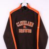 1/4 Zip Sweaters * | Restated Vintage Vintage Cleveland Browns 1/4 Zip Sweater Medium