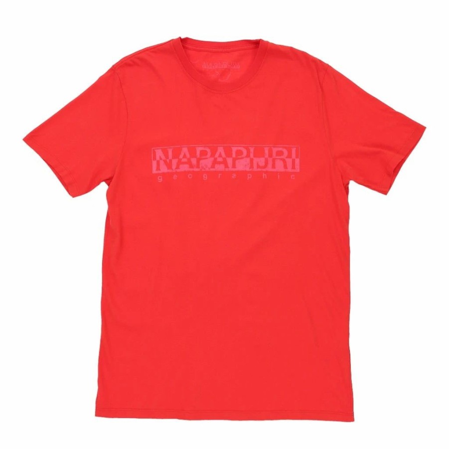 Vintage T-Shirts * | Vintage Napapijri T-Shirt Xl Red Cotton