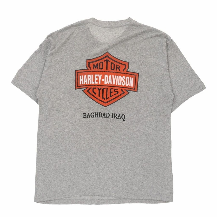 Vintage T-Shirts * | Vintage Harley Davidson, Baghdad, Iraq Unbranded T-Shirt Xl Grey Cotton