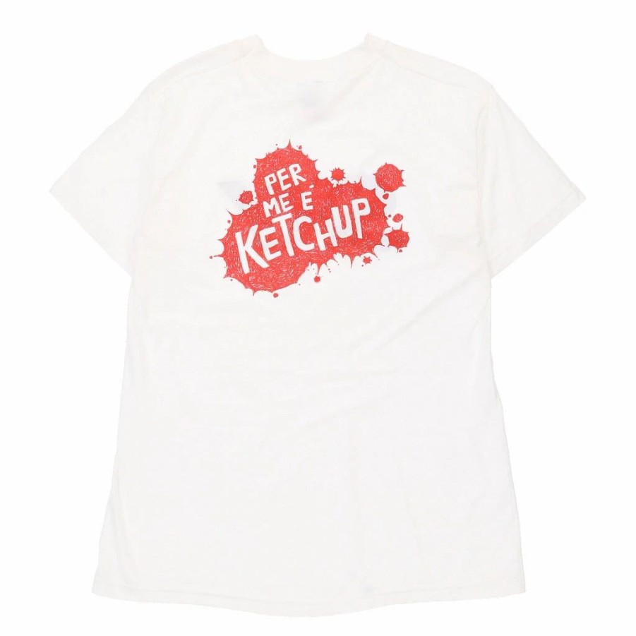 Vintage T-Shirts * | Vintage Sky Fruit Of The Loom T-Shirt Small White Cotton