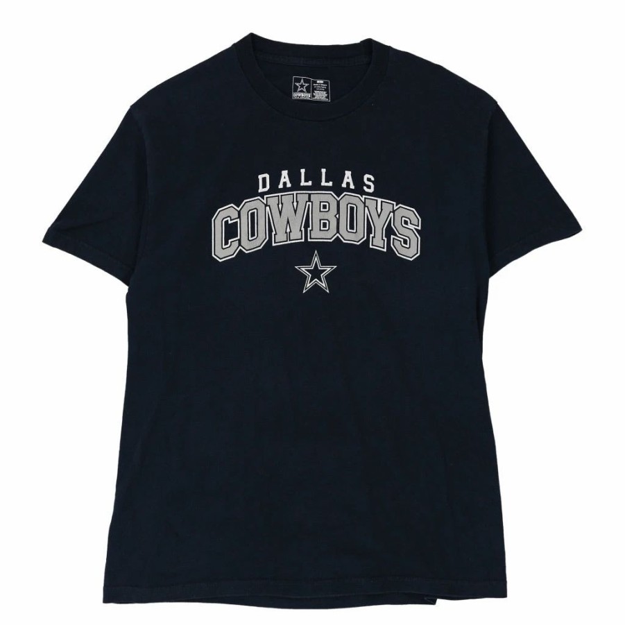 Vintage T-Shirts * | Vintage Dallas Cowboys Nfl T-Shirt Large Black Cotton