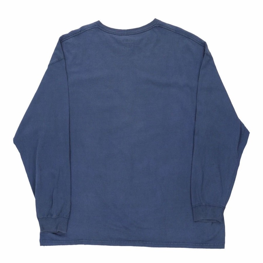 Vintage T-Shirts * | Vintage Carhartt Long Sleeve T-Shirt 2Xl Blue Cotton