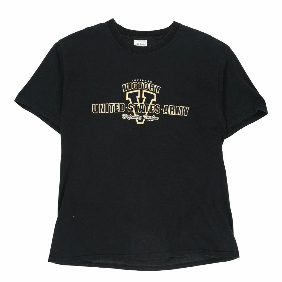 Vintage T-Shirts * | Vintage Victory United States Army 7.62 Design T-Shirt Large Black Cotton