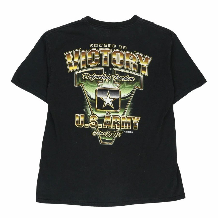 Vintage T-Shirts * | Vintage Victory United States Army 7.62 Design T-Shirt Large Black Cotton