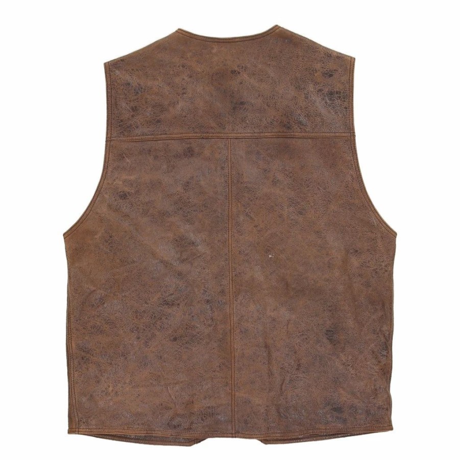 Vintage T-Shirts * | Vintage Remington Arms Co. Vest Xl Brown Leather