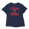 Vintage T-Shirts * | Vintage Cleveland Guardians Majestic T-Shirt Medium Navy Cotton