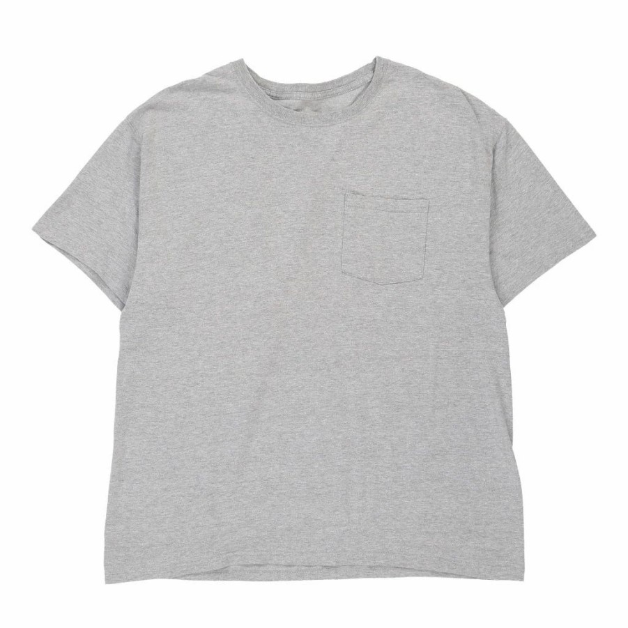 Vintage T-Shirts * | Vintage Russell Athletic T-Shirt Large Grey Cotton