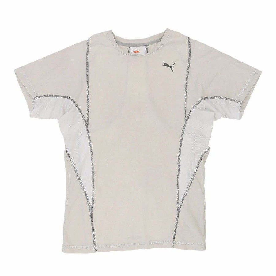 Vintage T-Shirts * | Vintage Puma T-Shirt Medium Grey Cotton Blend