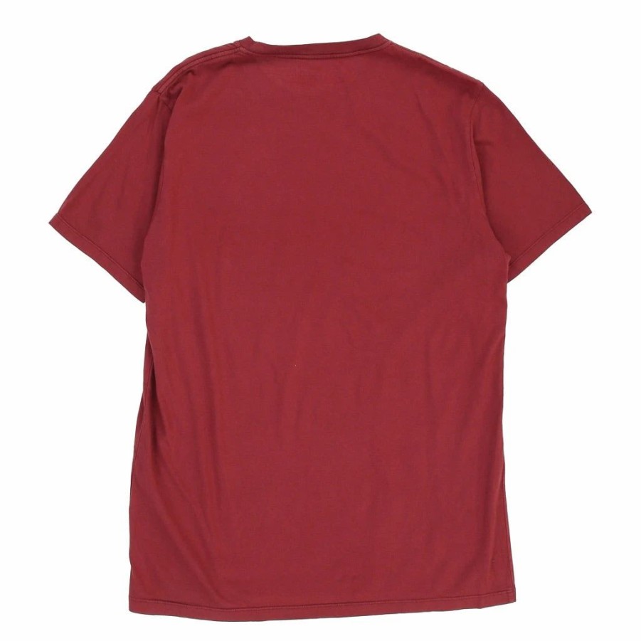 Vintage T-Shirts * | Vintage Napapijri T-Shirt Xl Burgundy Cotton