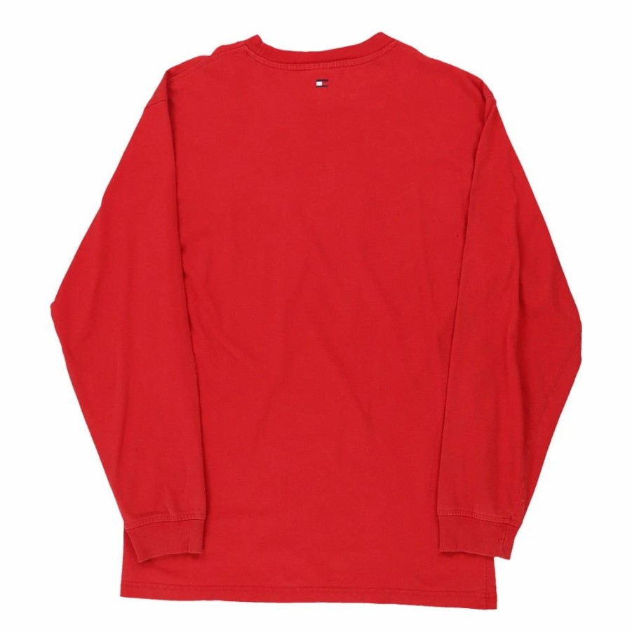 Vintage T-Shirts * | Vintage Tommy Hilfiger Long Sleeve T-Shirt Xl Red Cotton