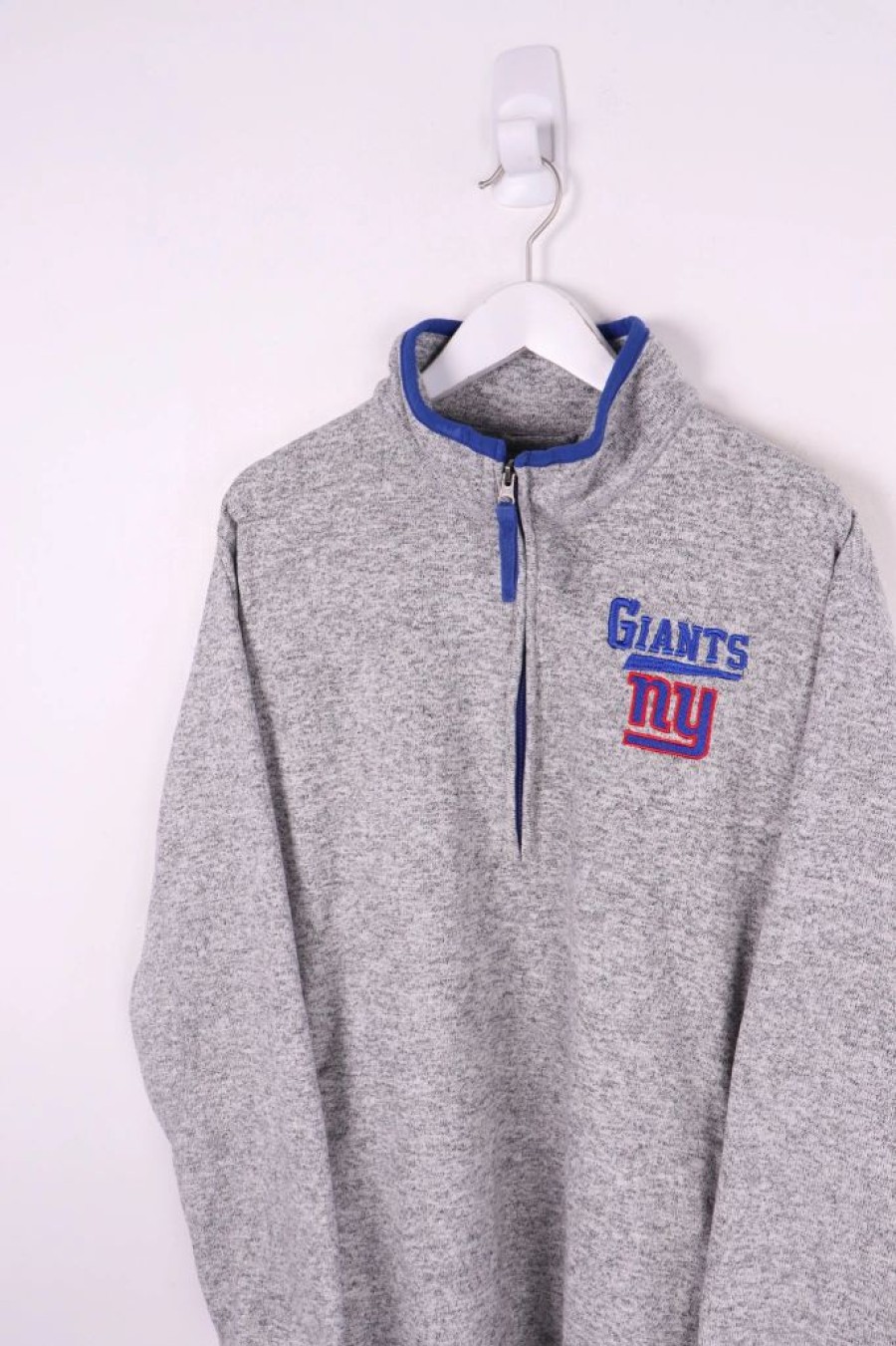 1/4 Zip Sweaters * | Restated Vintage Vintage Ny Giants 1/4 Zip Sweater Xl