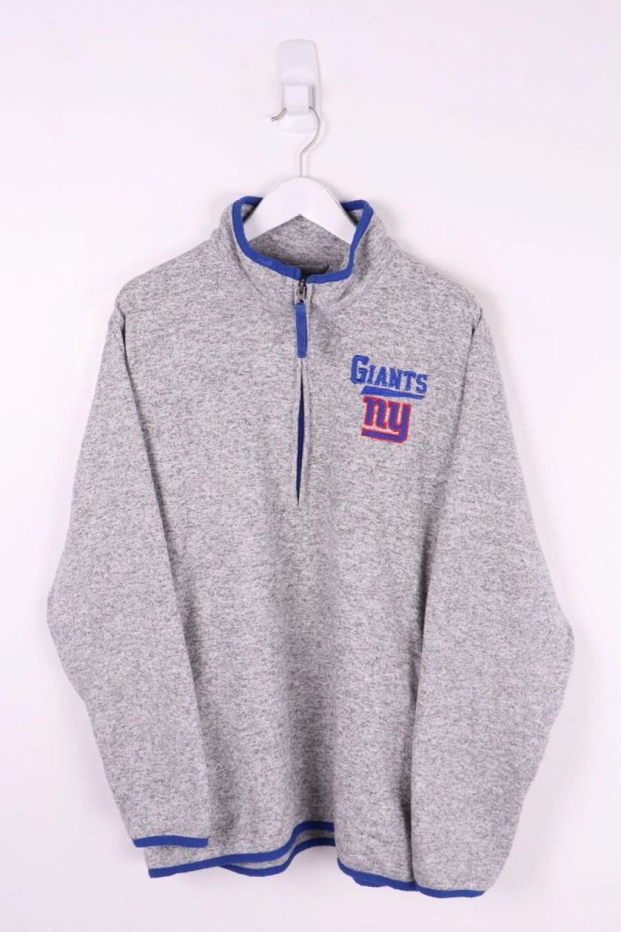 1/4 Zip Sweaters * | Restated Vintage Vintage Ny Giants 1/4 Zip Sweater Xl