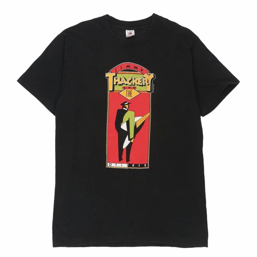 Vintage T-Shirts * | Vintage Jimmy Thackery Fruit Of The Loom T-Shirt Large Black Cotton