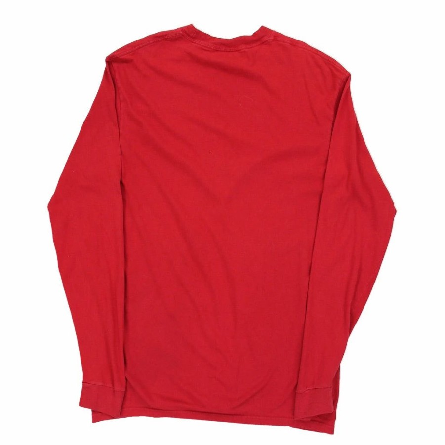 Vintage T-Shirts * | Vintage Nautica Long Sleeve T-Shirt Large Red Cotton