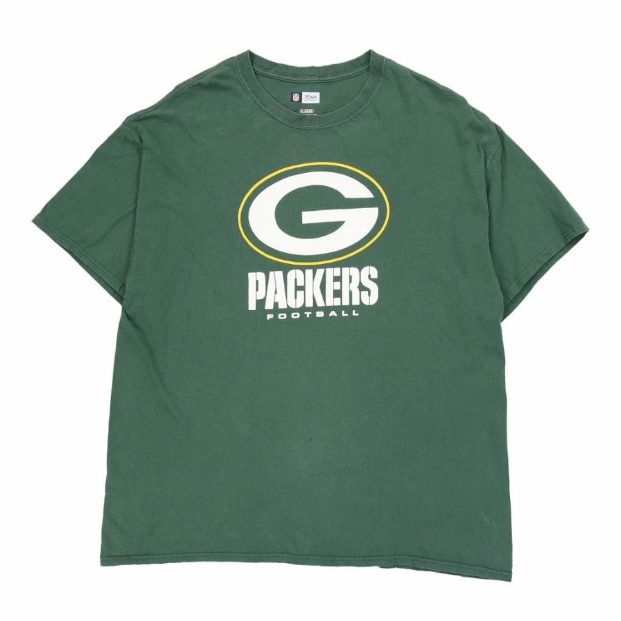 Vintage T-Shirts * | Vintage Green Bay Packers Nfl T-Shirt Xl Green Cotton