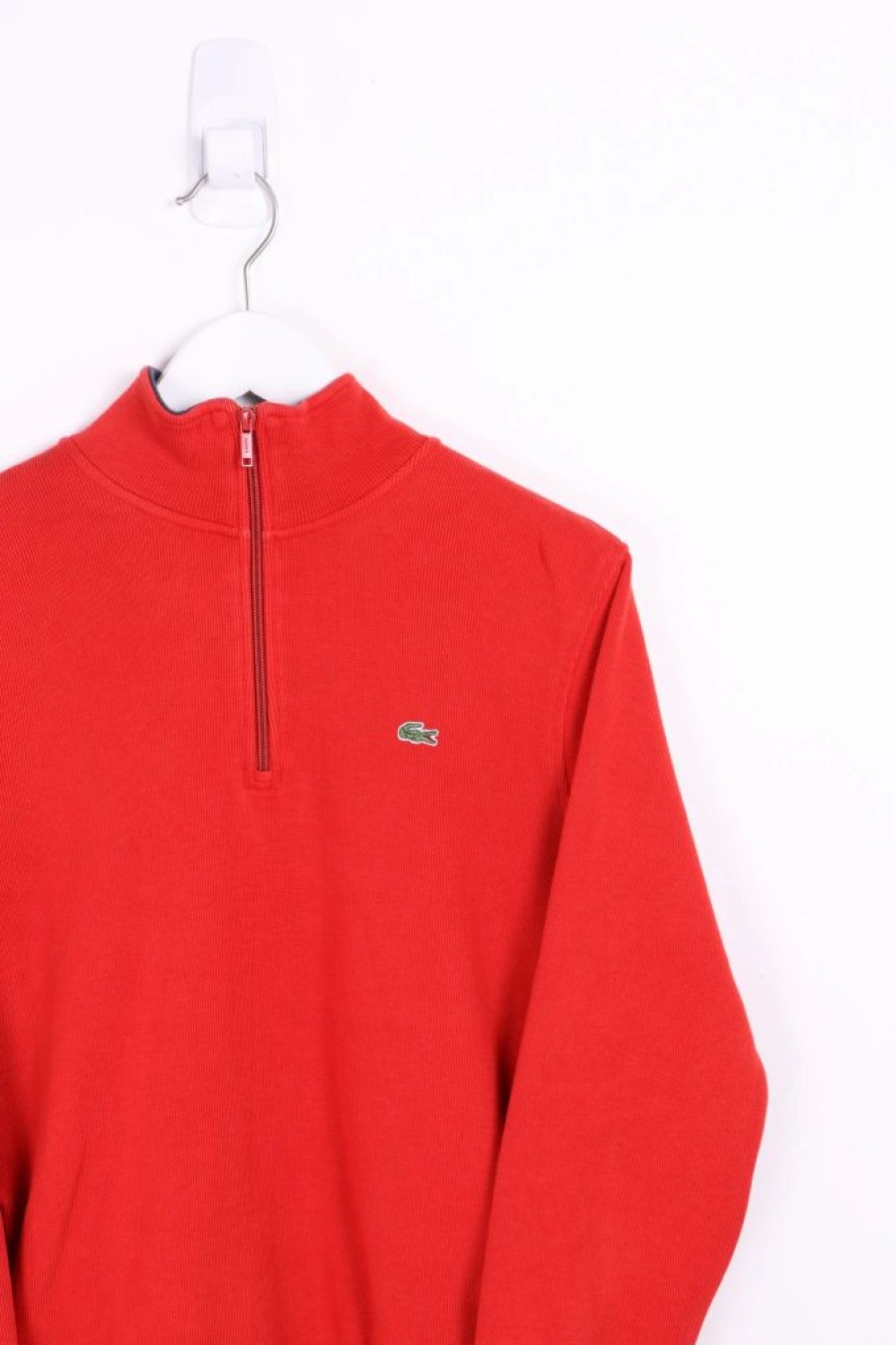 1/4 Zip Sweaters * | Restated Vintage Vintage Lacoste 1/4 Zip Sweater Medium