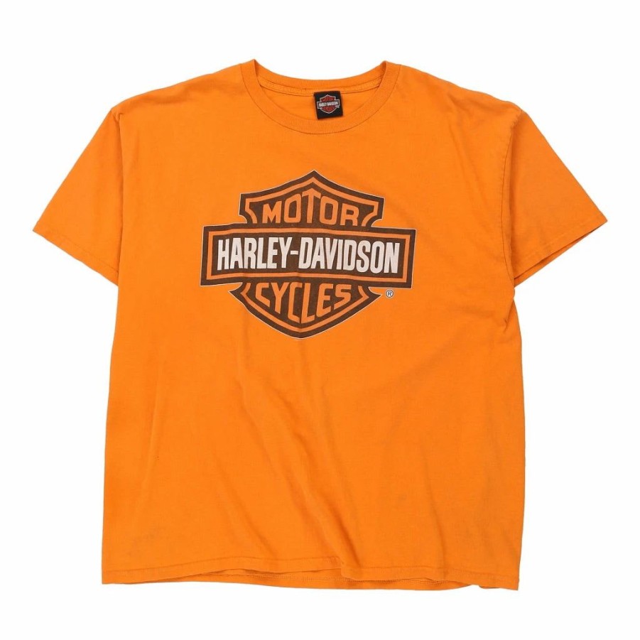 Vintage T-Shirts * | Vintage Las Vegas, Nevada Harley Davidson T-Shirt 2Xl Orange Cotton