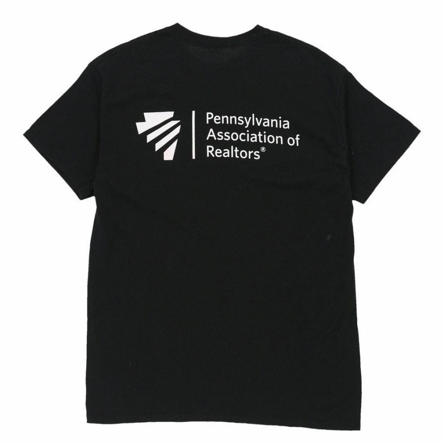 Vintage T-Shirts * | Vintage Pennsylvania Association Of Realtors Gildan T-Shirt Medium Black Cotton