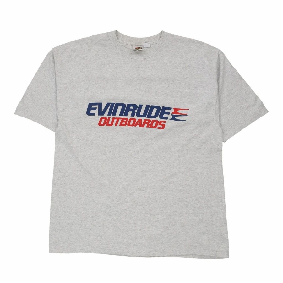 Vintage T-Shirts * | Vintage Evinrude Outboards Unbranded T-Shirt Xl Grey Cotton