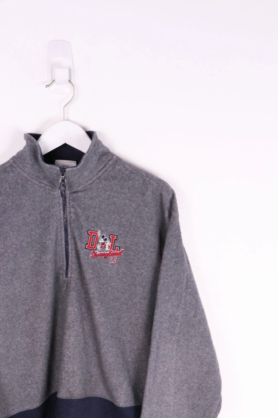 1/4 Zip Sweaters * | Restated Vintage Vintage Disneyland 1/4 Zip Sweater Large