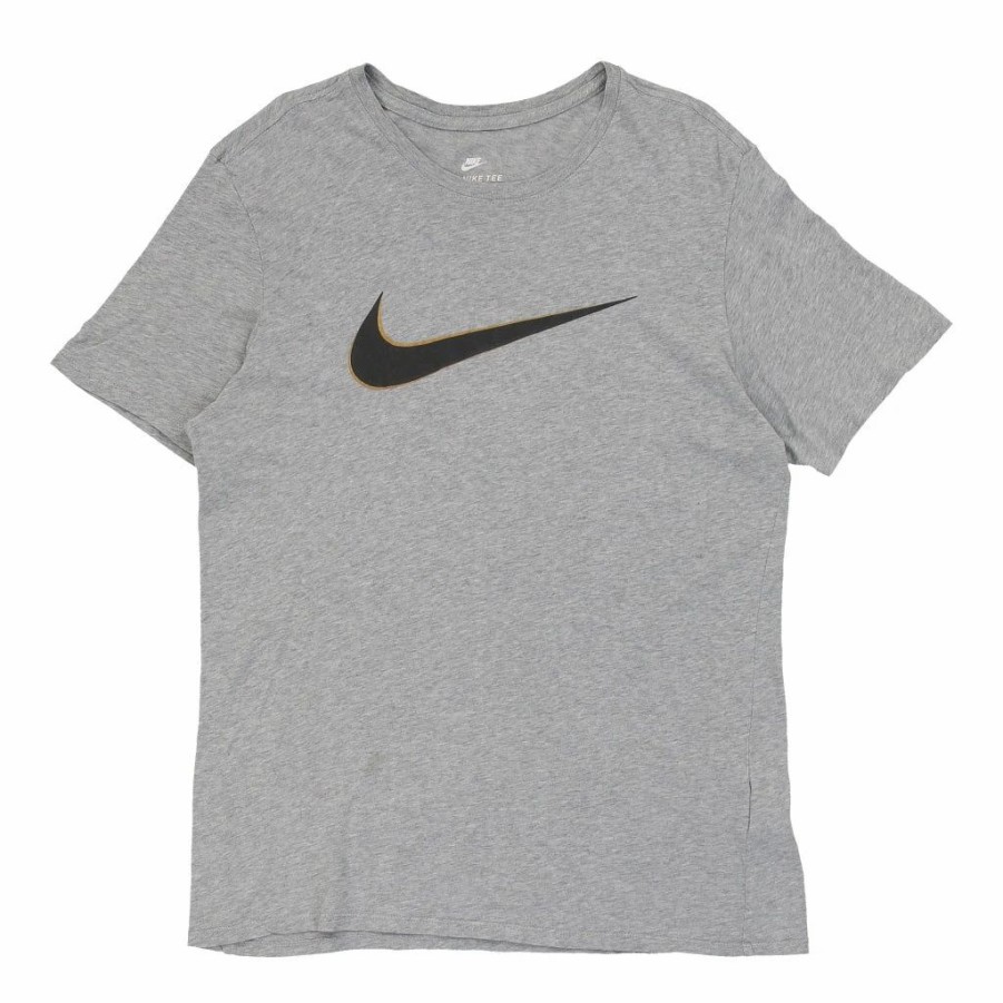 Vintage T-Shirts * | Vintage Nike T-Shirt Large Grey Cotton