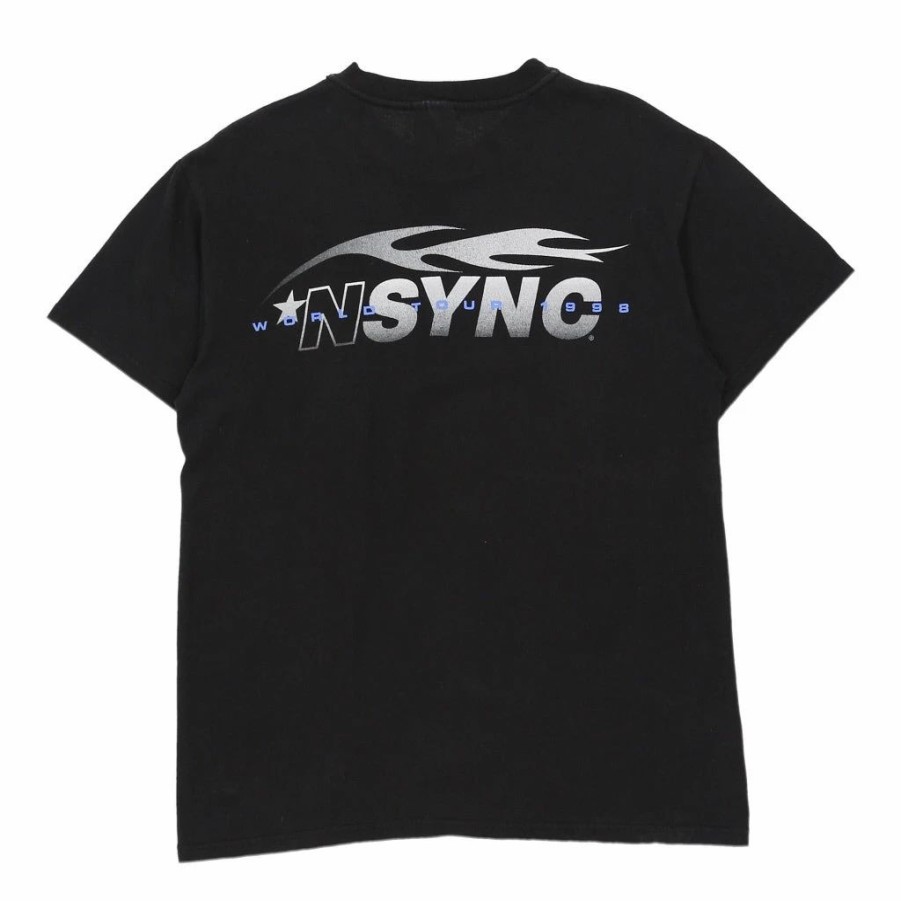 Vintage T-Shirts * | Vintage N Sync Hanes T-Shirt Medium Black Cotton