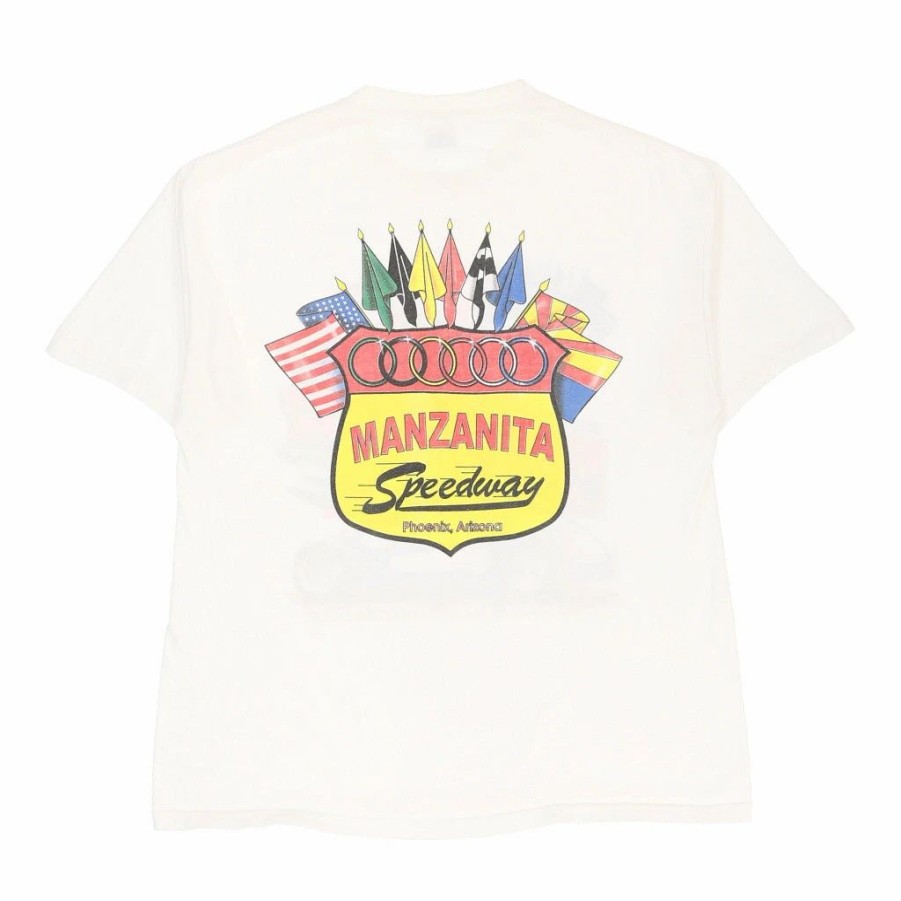 Vintage T-Shirts * | Vintage Manzanita Speedway, Phoenix, Arizona Hanes T-Shirt Large White Cotton