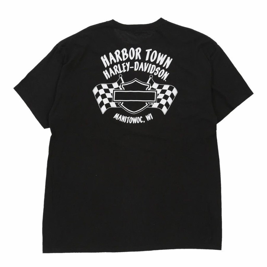 Vintage T-Shirts * | Vintage Harley Davidson T-Shirt Xl Black Cotton