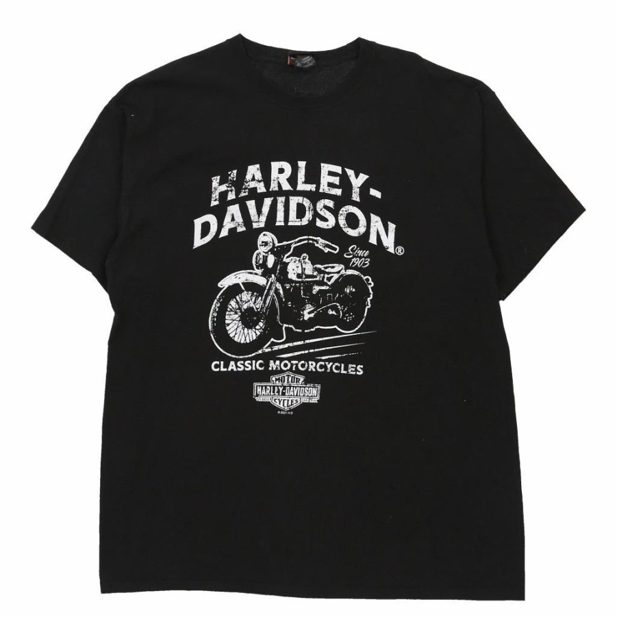 Vintage T-Shirts * | Vintage Harley Davidson T-Shirt Xl Black Cotton