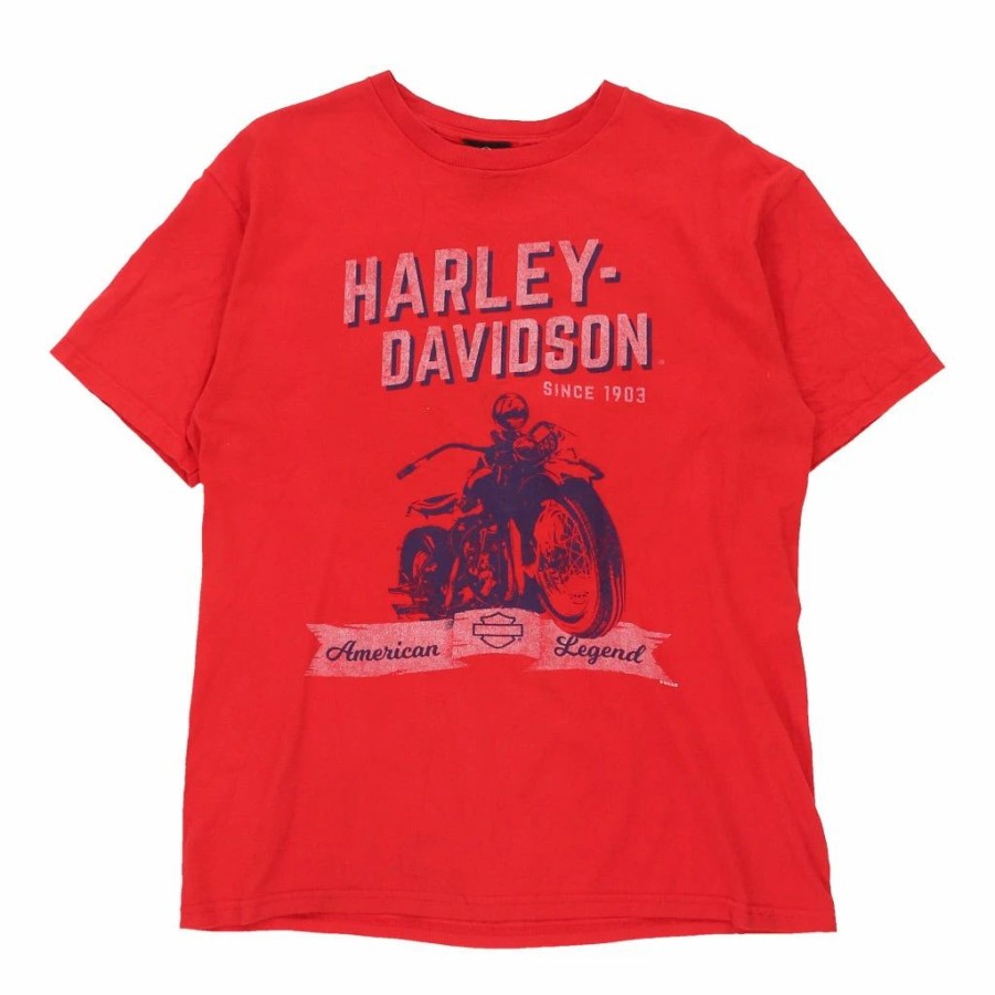 Vintage T-Shirts * | Vintage Fort Bragg Harley Davidson T-Shirt Medium Red Cotton