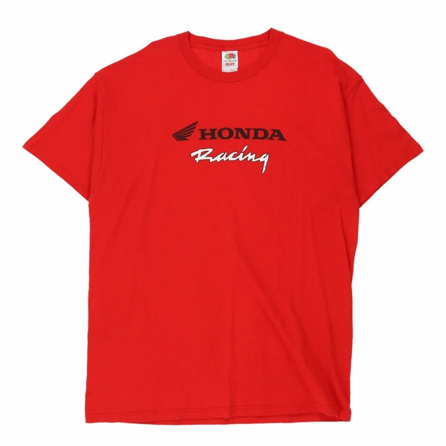 Vintage T-Shirts * | Vintage Honda Racing Fruit Of The Loom T-Shirt Xl Red Cotton