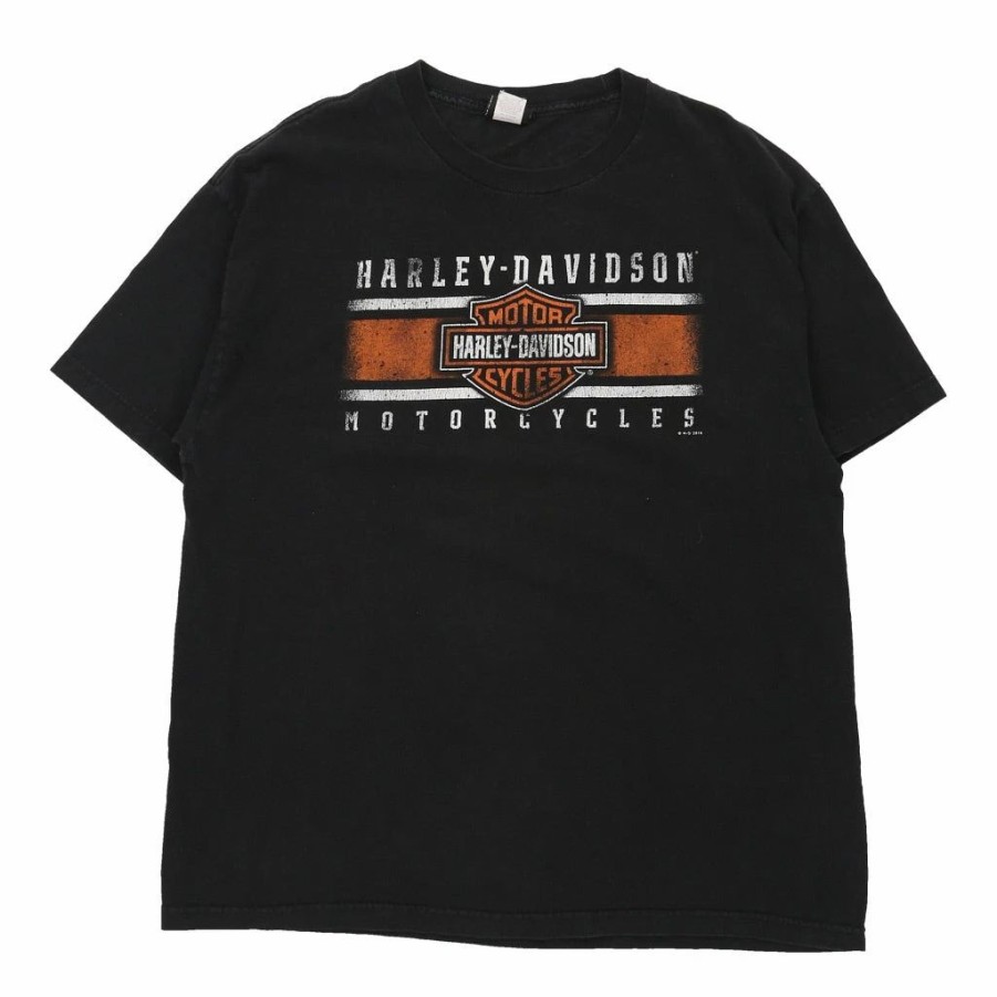 Vintage T-Shirts * | Vintage Harley Davidson T-Shirt Xl Black Cotton